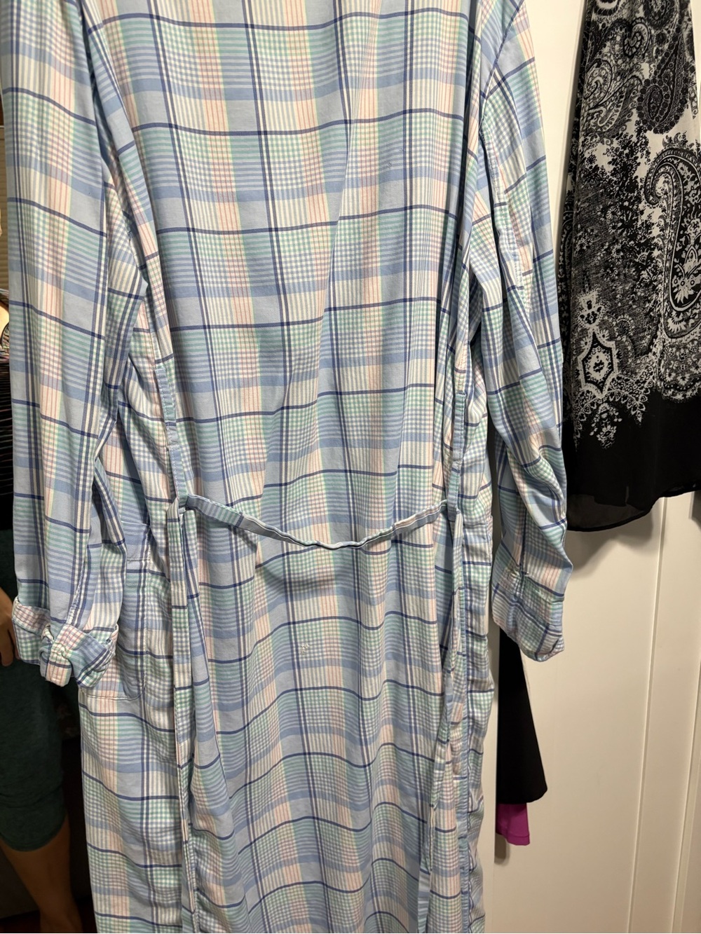 Ralph Lauren Pastel plaid vintage robe